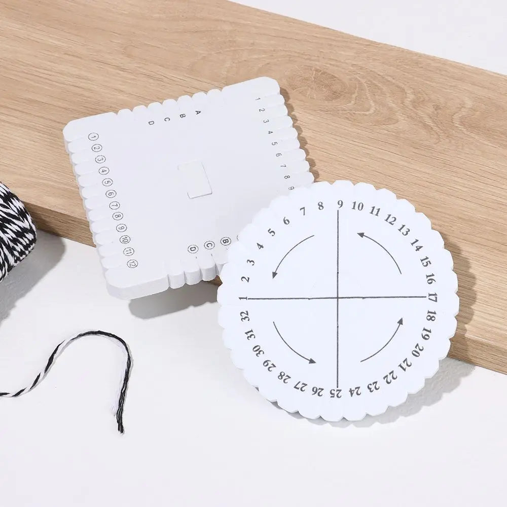 Round Square Braiding Cord Disks Bracelet  Knitting Woven Board Disk DIY Weaving Tool Apparel Sewing Hand Tools Accessories